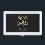 Making 30 look good gold birthday celebration iPad Business Card Holder<br><div class="desc">Celebrate your 30th birthday in style with this black,  white and gold effect 30 and fabulous birthday design. A modern design with script text and bold graphics. Change the colour to customise. Part of a collection.</div>
