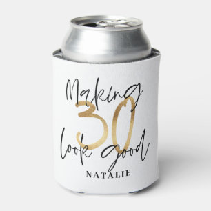 Making 30 look good gold birthday party can cooler