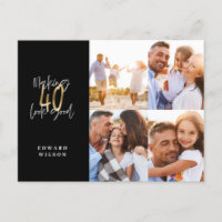 making 40 look good black and gold multi photo 