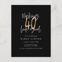 making 40 look good modern gold and black birthday