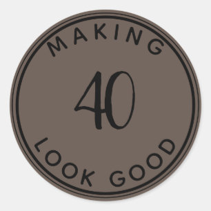 Making 50 Look Good 50th Birthday Party Classic Round Sticker