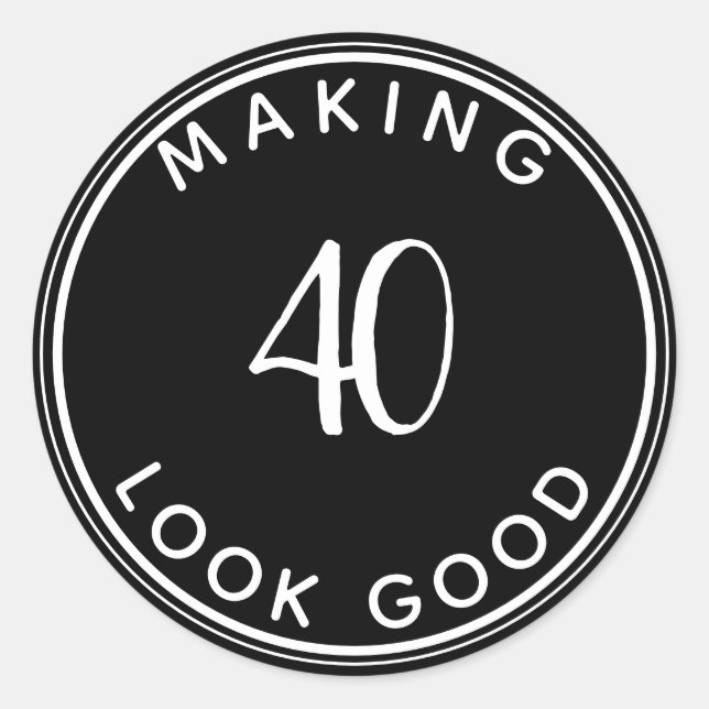 Making 50 Look Good 50th Birthday Party  Classic Round Sticker (Front)