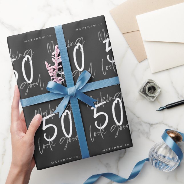 Making 50 look good birthday gift wrap (Gifting)
