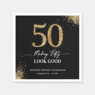 Making 50 Look Good Birthday Napkin