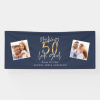 making 50 look good blue and gold birthday 