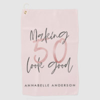 Making 50 look good girly pink glitter birthday