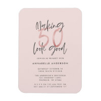 Making 50 look good girly pink glitter birthday