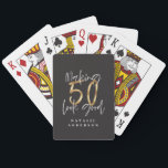 Making 50 look good gold birthday celebration playing cards<br><div class="desc">Celebrate your 50th birthday in style with this black,  white and gold effect 50 and fabulous birthday design. A modern design with script text and bold graphics. Change the colour to customise. Part of a collection.</div>