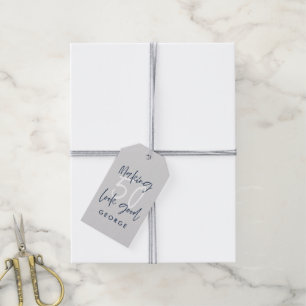 Making 50 look good gold birthday thank you gift t tags