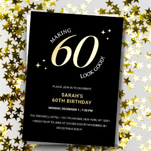 Making 60 Look Good 60th Birthday Gold