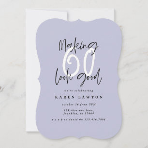 Making 60 look good colourful birthday invitation