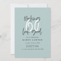 Making 60 look good colourful birthday invitation