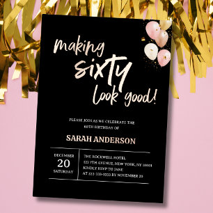 Making 60 look good elegant black  Birthday Party