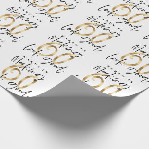 Making 60 look good gold birthday gift wrap