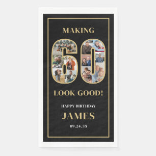 Making 60 Look Good Photo Birthday Napkin