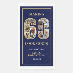 Making 60 Look Good Photo Birthday Napkin