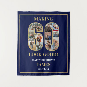 Making 60 Look Good Photo Collage 60th Birthday  Tapestry