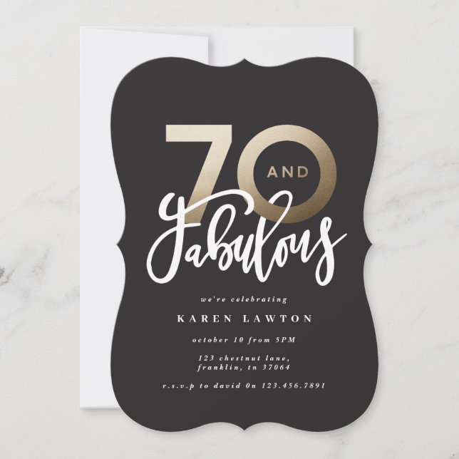 Making 70 look good gold modern birthday (Front)