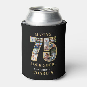 Making 75 Look Good Photo Collage 75th Birthday Can Cooler