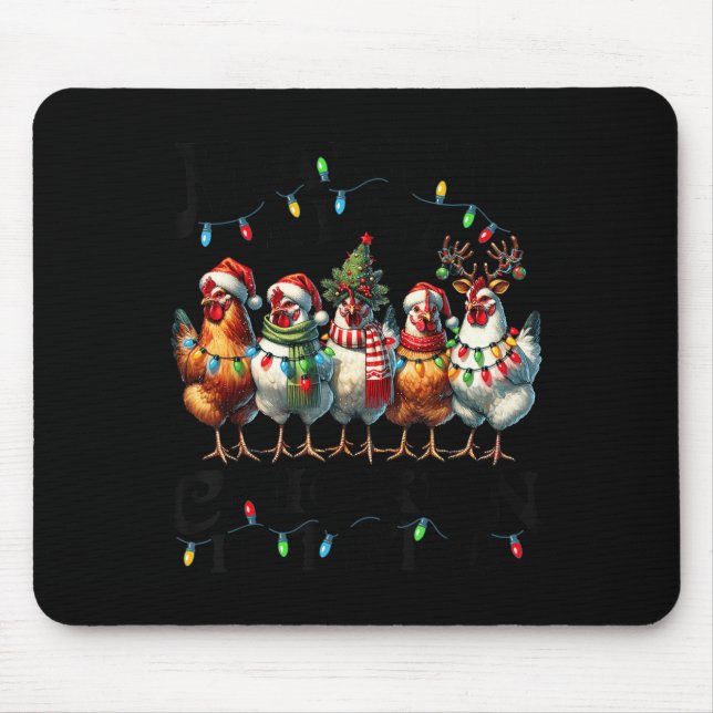 Making A List Chicken It Twice Christmas Xmas Chic Mouse Mat (Front)