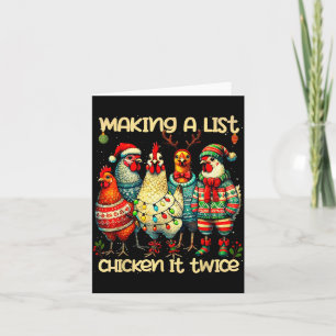 Making A List Chicken It Twice Funny Mama Chicken  Card