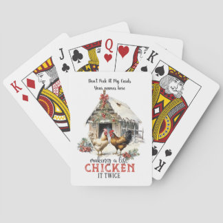 Making a list chicken it twice funny personalise playing cards