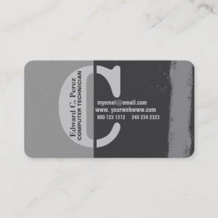 Making A Mark Bold Letter C Monogrammed Initials Business Card