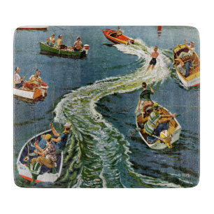 Making A Wake by Ben Kimberly Pins Cutting Board