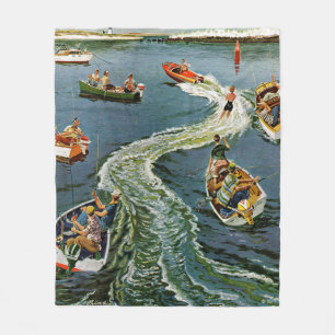 Making A Wake by Ben Kimberly Pins Fleece Blanket