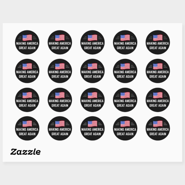 Making America Great Again Classic Round Sticker (Sheet)