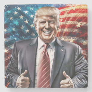 Making America Great Again - President Trump Stone Coaster