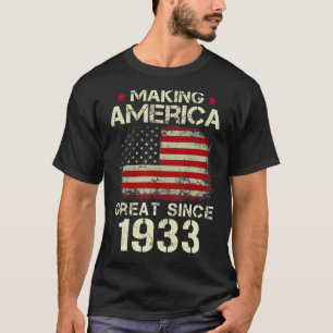 Making America Great Since 1933 Vintage Gifts 90th T-Shirt