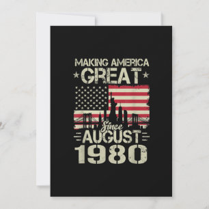 Making America Great Since August Birthday Gift 19 Holiday Card