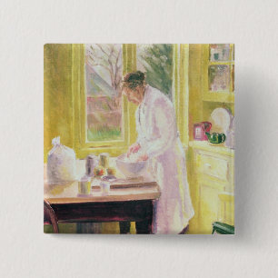 Making Apple Pie 15 Cm Square Badge