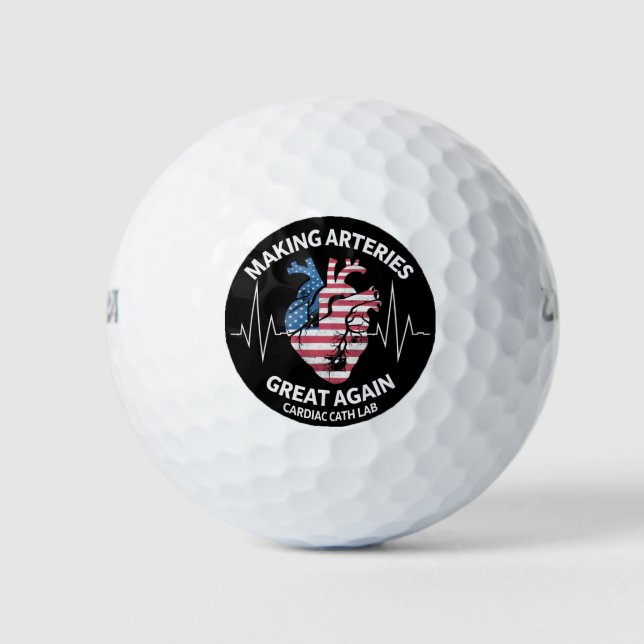 Making Arteries Great Again Cardiac Cath Lab  Golf Balls (Front)