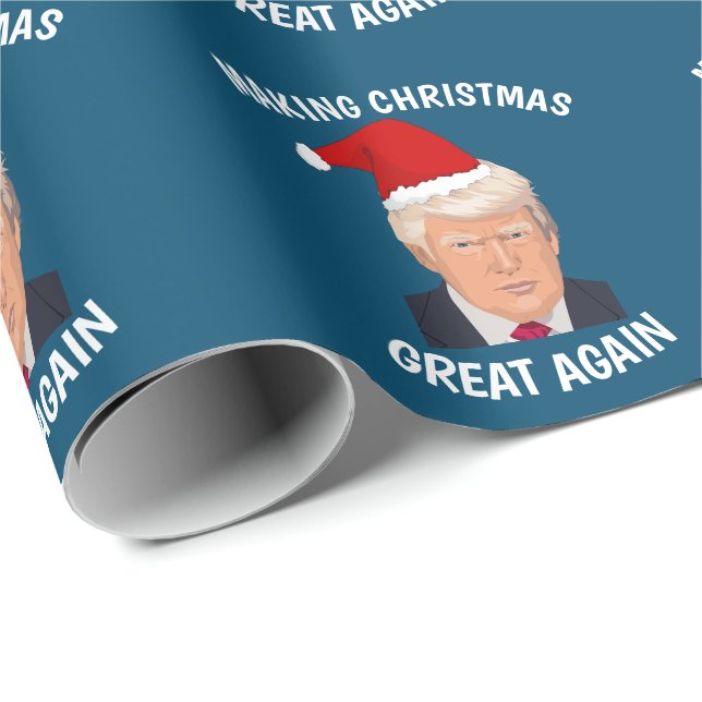 MAKING CHRISTMAS GREAT TRUMP CHRISTMAS WRAPPING PAPER (Roll Corner)