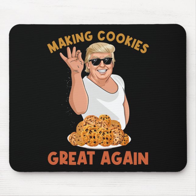 Making Cookie Great Again Funny Trump Make Xmas Gr Mouse Mat (Front)