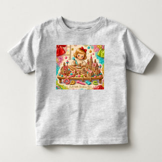 ~ Making Gingerbread Houses ~ Cute Sweet Girl ~ Toddler T-Shirt
