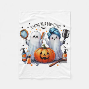 Making Hair Bootiful Halloween Hair Stylist Ghost Fleece Blanket