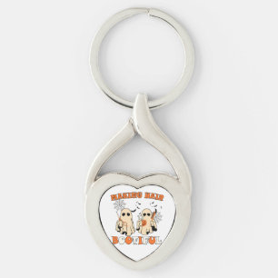 Making Hair Funny Ghost Hairdresser Halloween Key Ring