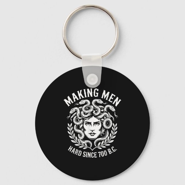 Making Hard Since 700 B.c Greece Greek Mythology M Key Ring (Front)