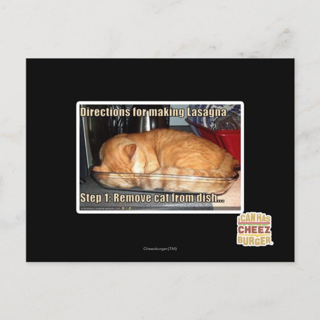 Making lasagne postcard (Front)