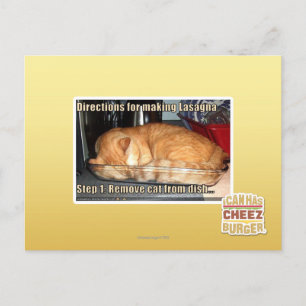 Making lasagne postcard