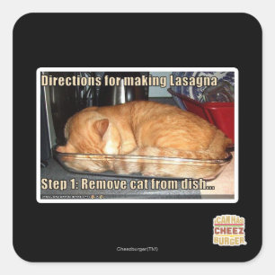 Making lasagne square sticker