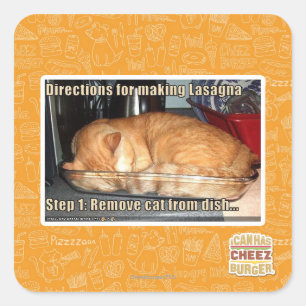 Making lasagne square sticker