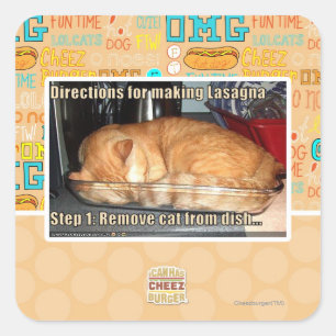 Making lasagne square sticker