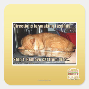 Making lasagne square sticker
