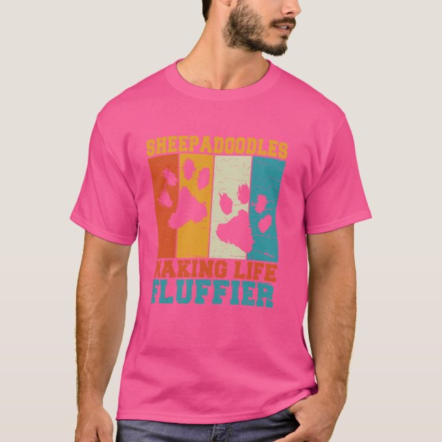 Making Life Fluffier Sheepadoodle T-Shirt (Front)