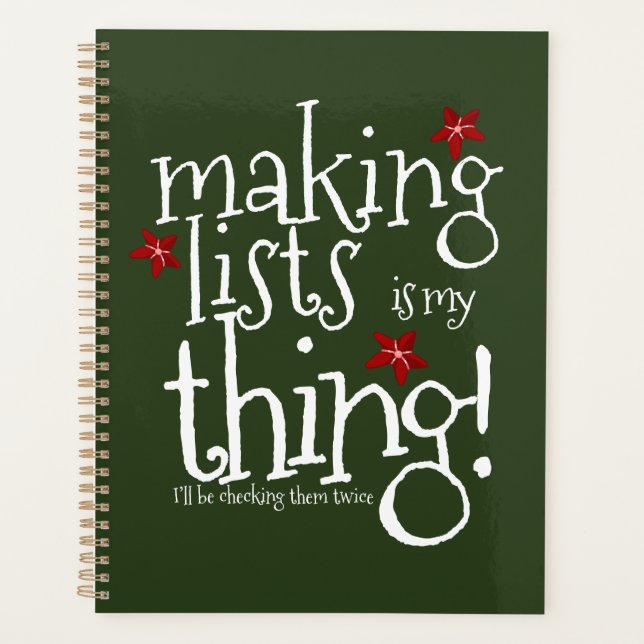Making lists is my thing, Santas naughty or nice N Planner (Front)