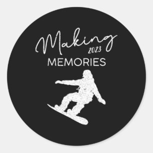 Making Memories 2023 Snowboarding Team Lover Frien Classic Round Sticker